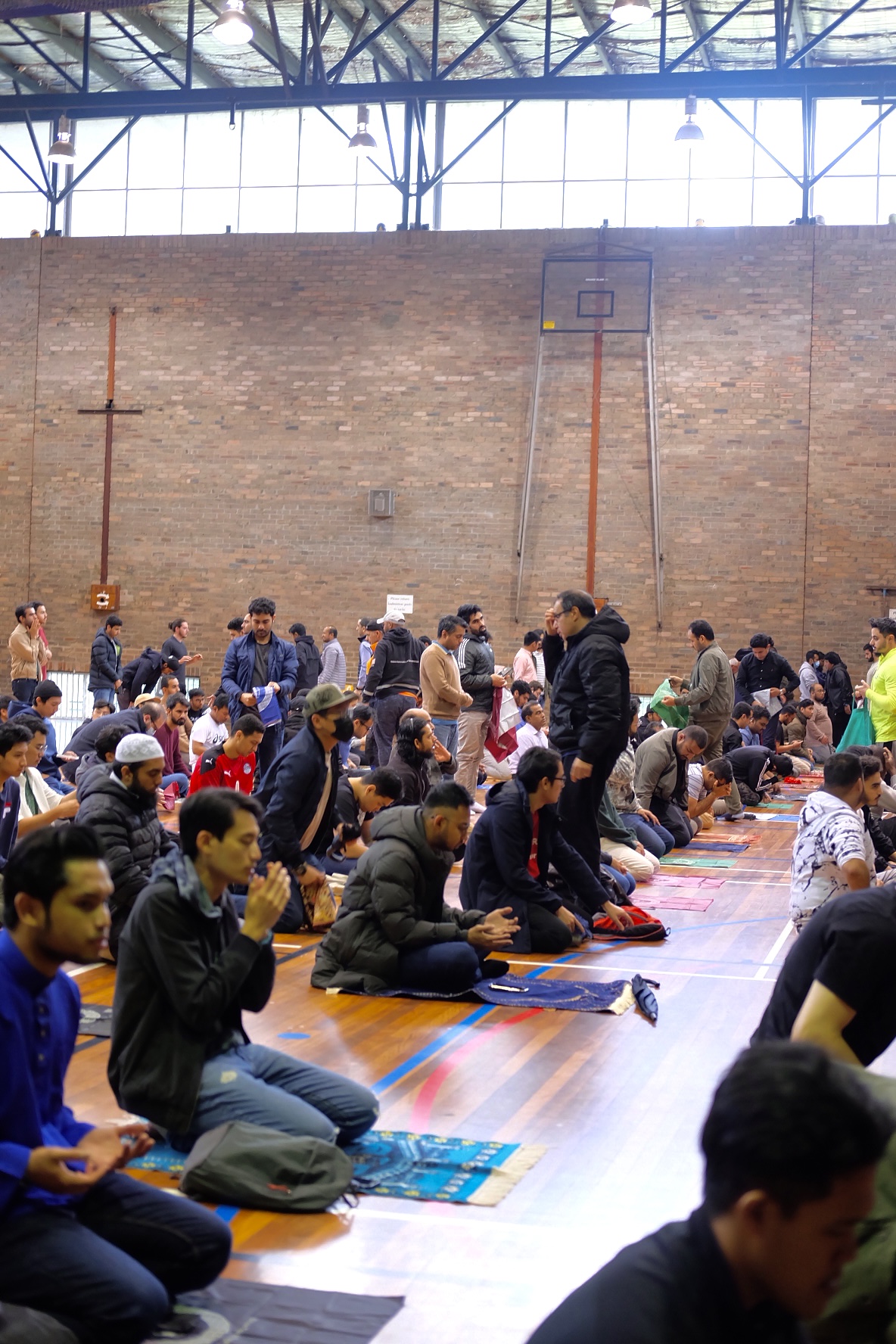 Brothers listening to Khutba at the Weekly Juma prayer at ISOC UNSW for Brothers and Sisters